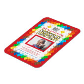 Bricks Speelgoed Birthday Invitation Magneet (Linkerzijde)