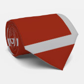 Bricks Stropdas (Brick Red & Grey) (Opgerold)