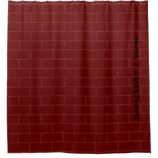 Bricks Tafel Douchegordijn (Voorkant)