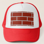 Bricks Trucker Hat (Brick Red & Grey) Trucker Pet (Voorkant)