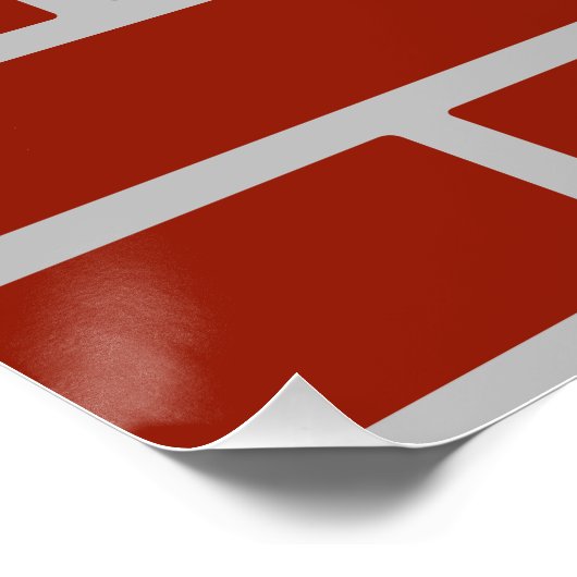 Bricks Wall Poster (steenrood & grijs) (Hoek)