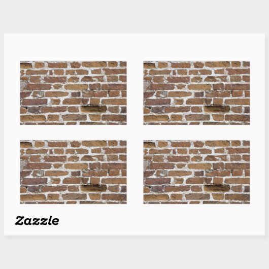 BRICKS WALL RECHTHOEKIGE STICKER (Vel)