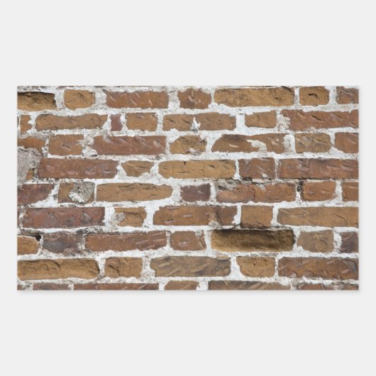 BRICKS WALL RECHTHOEKIGE STICKER (Voorkant)