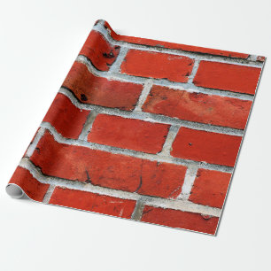Bricks wall red brikwand cadeaupapier