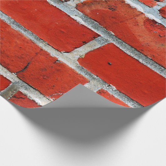 Bricks wall red brikwand cadeaupapier (Hoek)