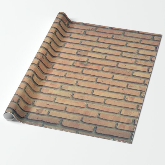 Bricks wall red brikwand cadeaupapier (Uitgerold)