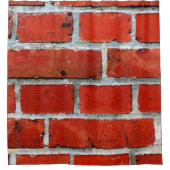 Bricks wall red brikwand douchegordijn (Voorkant)