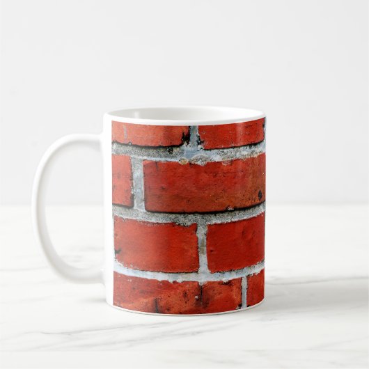 Bricks wall red brikwand koffiemok (Links)