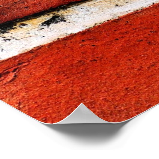 Bricks wall red brikwand poster (Hoek)