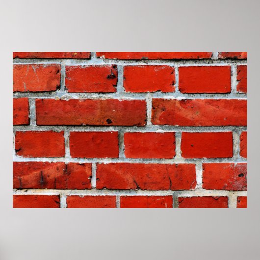 Bricks wall red brikwand poster (Voorkant)