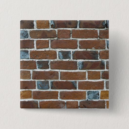 BRICKS WALL VIERKANTE BUTTON 5,1 CM (Voorkant)