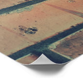 Bricks wand stenen muur muur muur muur stenen muur poster (Hoek)