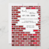 Bricks Wedding Masonry Stone Worker Blocks Kaart (Achterkant)