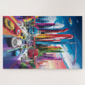 Bricktopia: futuristisch stadsbeeld5 legpuzzel (Horizontaal)
