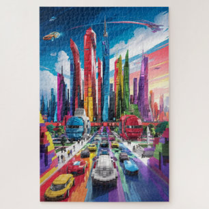 Bricktopia: futuristisch stadsbeeld5 legpuzzel