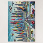 Bricktopia: futuristisch stadsbeeld legpuzzel (Verticaal)