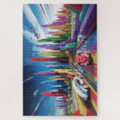 Bricktopia: Futuristisch Stadslandschap2 Legpuzzel (Verticaal)