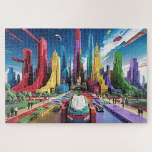 Bricktopia: Futuristisch Stadslandschap4 Legpuzzel