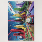 Bricktopia: Futuristisch Stadslandschap4 Legpuzzel (Verticaal)