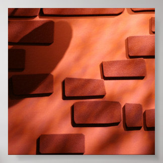 BrickWall Fotoachtergrond Poster
