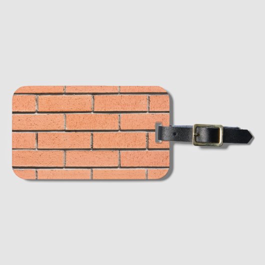 Brickwandpatroon Bagagelabel (Voorkant (horizontaal))