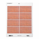 Brickwandpatroon Etiket (Full Sheet)
