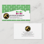 Brickwerk Masonry Home Building Silhouette Roofer Visitekaartje (Voorkant / Achterkant)