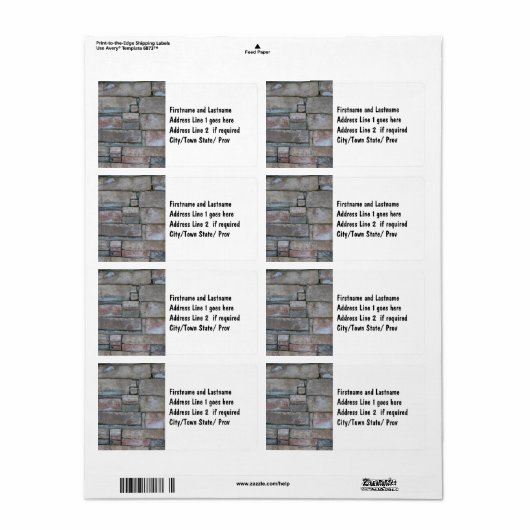 Brickwerk voor Mason of Brick Layer Etiket (Full Sheet)