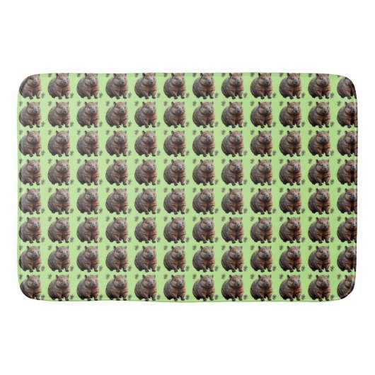 Brickwork Burrow: A Wombat's Green Canvas, Badmat (Voorkant)