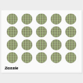 Brickwork Burrow: A Wombat's Green Canvas, Ronde Sticker (Vel)