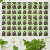 Brickwork Burrow: A Wombat's Green Canvas, Theedoek (Gevouwen)