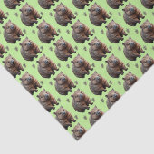 Brickwork Burrow: A Wombat's Green Canvas, Tissuepapier (Detail)