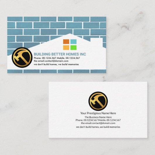 Brickwork-dakbedekking Silhouette-dakbedekking Visitekaartje (Voorkant / Achterkant)