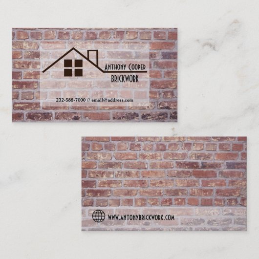 Brickwork Masonry Bricklay Visitekaartje (Voorkant / Achterkant)