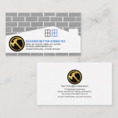 Brickwork Masonry Home Building Contractant Visitekaartje (Voorkant / Achterkant)