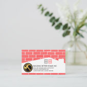 Brickwork Masonry Home Building Silhouette Visitekaartje (Staand voorkant)