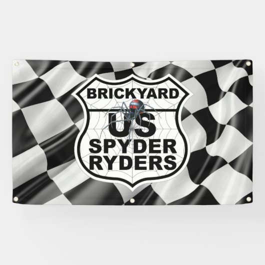 Brickyard Chapter - Banner Finish Vlag Logo (Horizontaal)