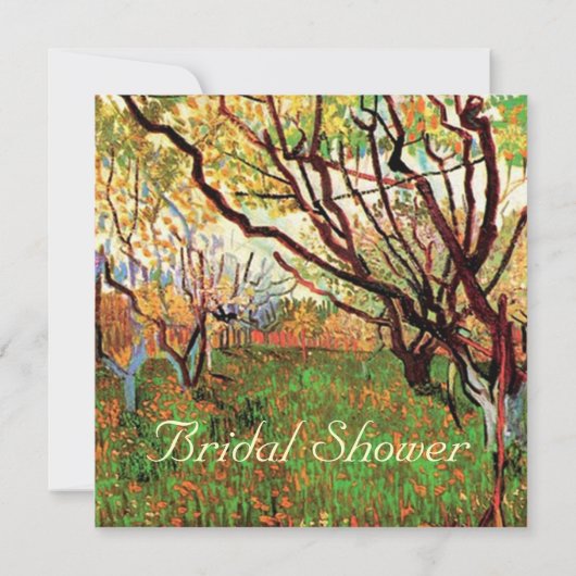 Brida douche, Orchard in Blossom Vincent van Gogh Kaart (Achterkant)