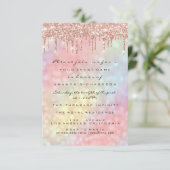 Bridal 16e Roos Gold Wedding Holographic Drivers Kaart (Staand voorkant)