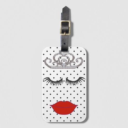 Bridal Baby shower Tiara Party Bagagelabel (Voorkant (verticaal))