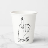 Bridal | Bachelorette Party Ring Finger Paper Cups Papieren Bekers (Voorkant)