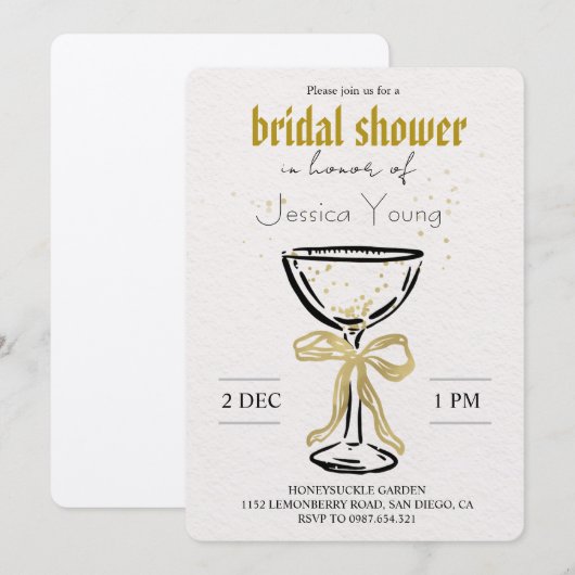 Bridal Bash & Cocktail Call bridal Kaart (Voorkant / Achterkant)