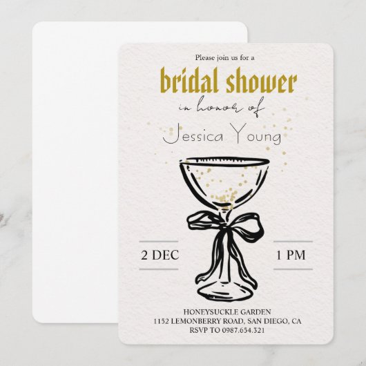 Bridal Bash & Cocktail Call bridal Kaart (Voorkant / Achterkant)