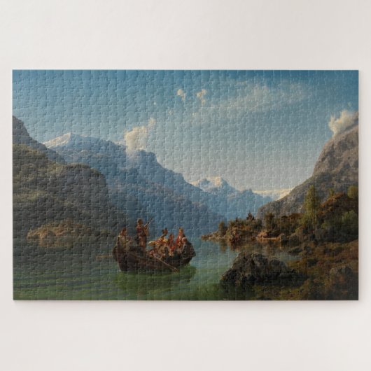 Bridal-bewerking van de Hardangerfjord Legpuzzel (Horizontaal)