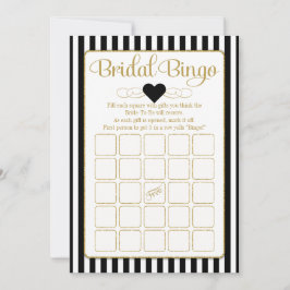 Bridal Bingo Black Gold Vrijgezellenfeest Game Kaa Kaart