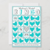 bridal bingo blauwgroen grijze kaart (Voorkant)