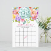 Bridal Bingo Colorful Floral Bridal Game (Staand voorkant)