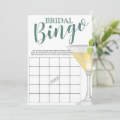 Bridal Bingo Funny Elegant Vrijgezellenfeest Kaart (Staand voorkant)