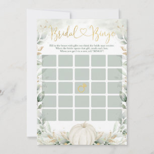 Bridal Bingo Game   Herfst Greenery Gold Pumpkin