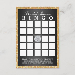 Bridal Bingo Gold Leopard Print Modern Bingo Kaart